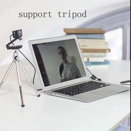 Webcam with Mic 1080P 360 Degree Rotating USB Computer Camera PC Web Black Action Camera CCD Stock H9 4K Action Camera