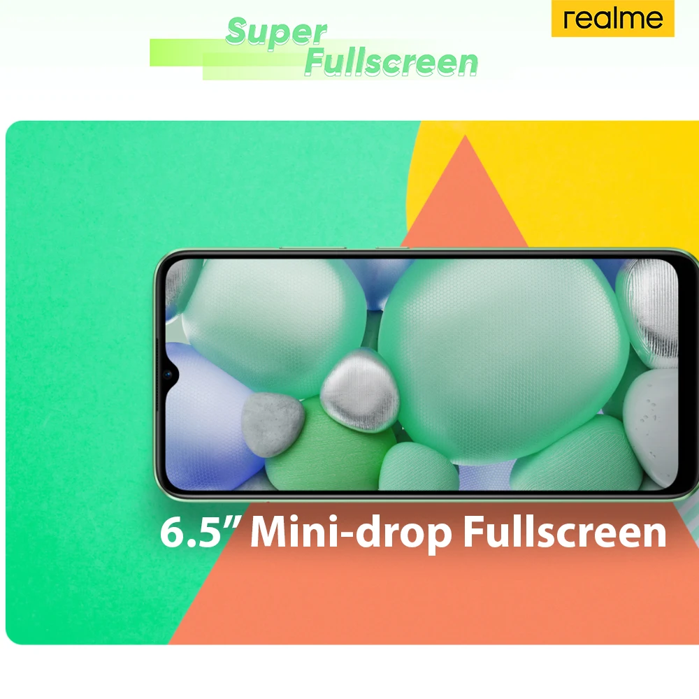 Realme C11 Mobile Phones 6.5inch 5000mAh Big Battery 40days Long Standby 3-Card Slot Android Smartphone 13MP Camera Telephone