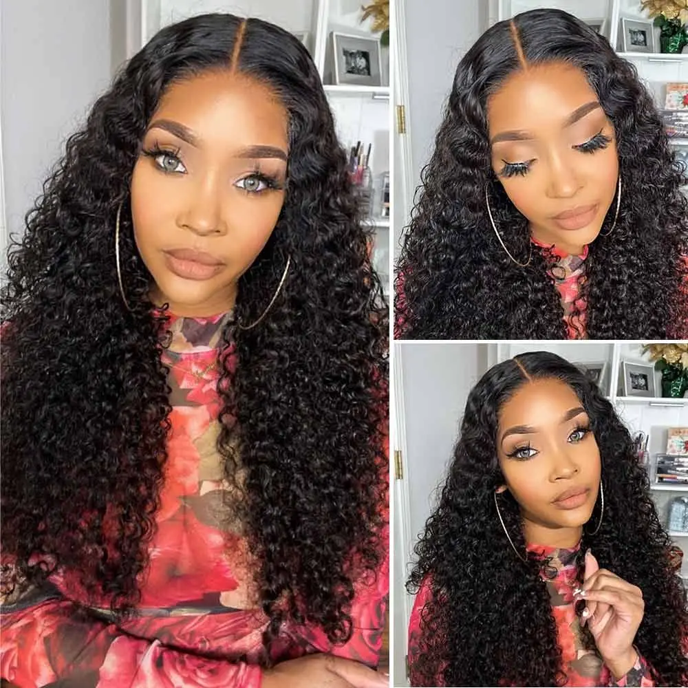 150% Curly Short Bob HD 13X6 Lace Frontal Human Hair Wigs Deep Water Wave 13X4 Lace Front Wig 100% Human Hair For Women