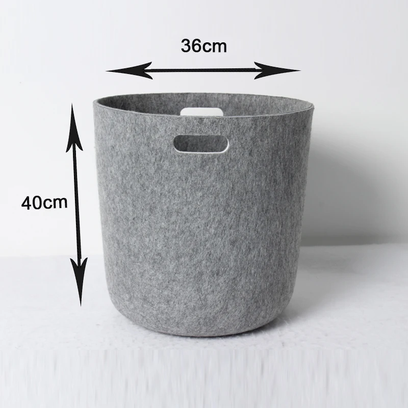 Recycled PET plastic Felt Bin Thermoforming non woven Laundry bucket Washing Dirty Clothes Hamper Large Storage Basket