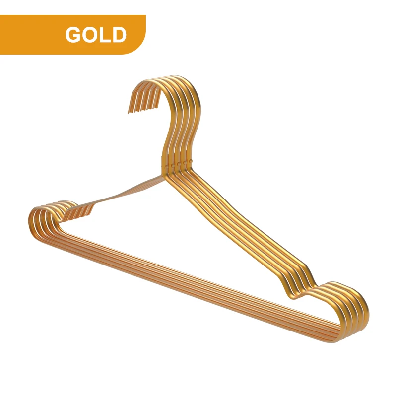 2021 Wholesale Cheap Aluminum Hangers for cloths Metallic hangers