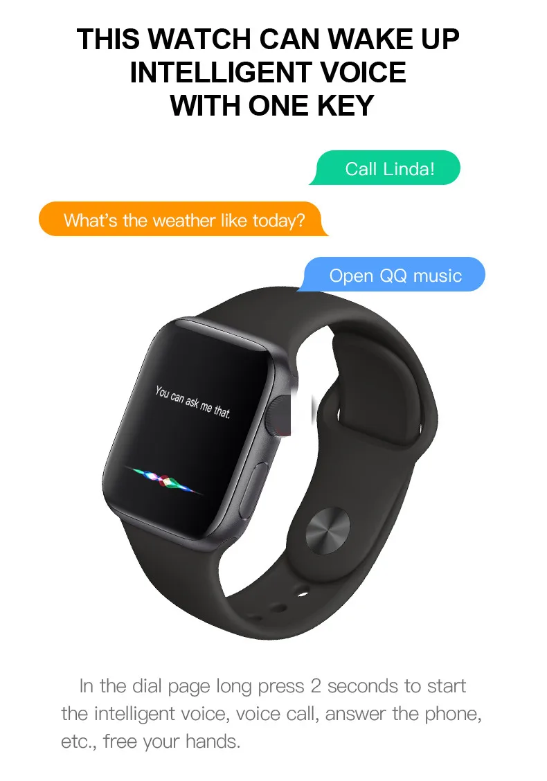 
2021 T55 Smart Watch Series 6 BT Call Smartwatch Change Strap Heart Rate Monitor Phone PK T55 W34 T500 Android smart watch 