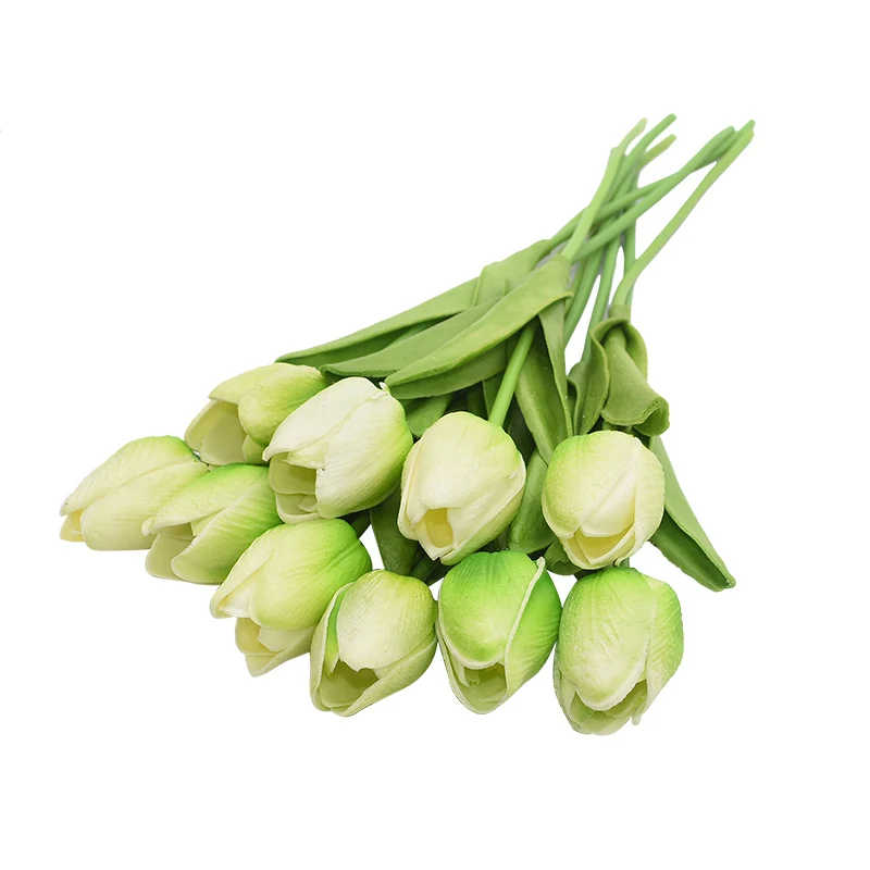 Wedding Decoration Flower Artificial Silk Flowers Tulips Yellow Artificial White Tulip Flowers Bulbs