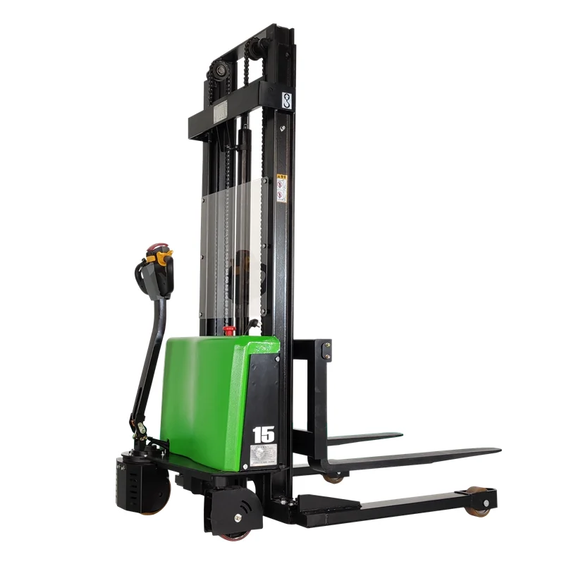 Remote Control Electric Stacker 3 Meters Lifting Wide-legged Lithium Electric Forklift 1ton 1.5ton