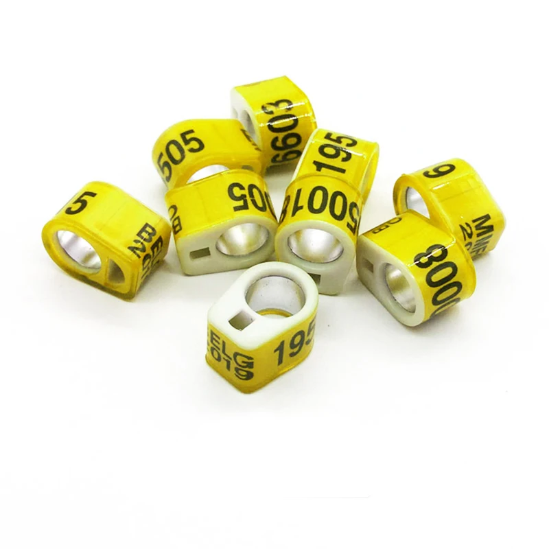 GESHIFENG Custom Logo Name Number Electronic Aluminium And Plastic Racing Pigeon Ring Bird Foot Ring