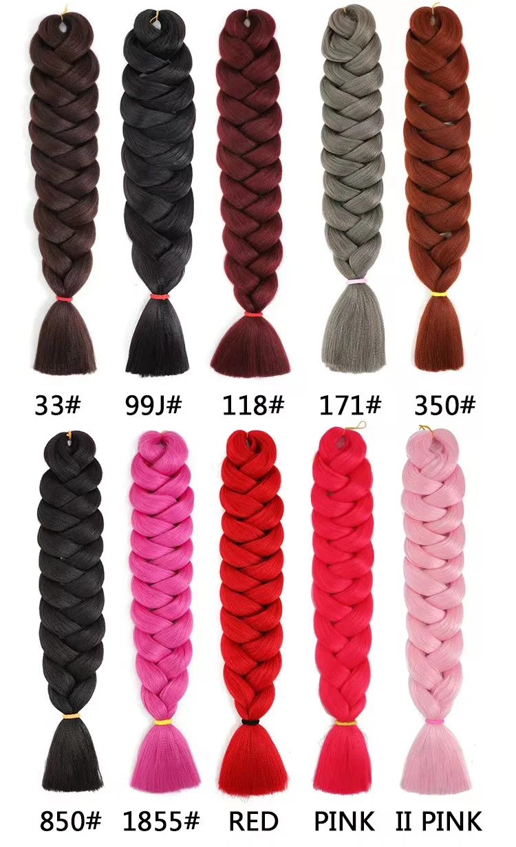 Discount price Prestretched braiding hair wholesale 165g braids Yaki Texture Synthetic Hair  Extension natural box hair