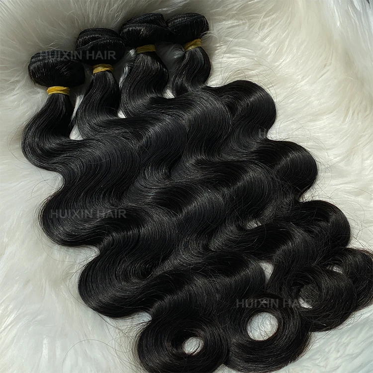 12A body wave peruvian hair Brazilian Indian Natural Black Color Raw Virgin Human Hair Weaving Extensions body Wave Single Weft