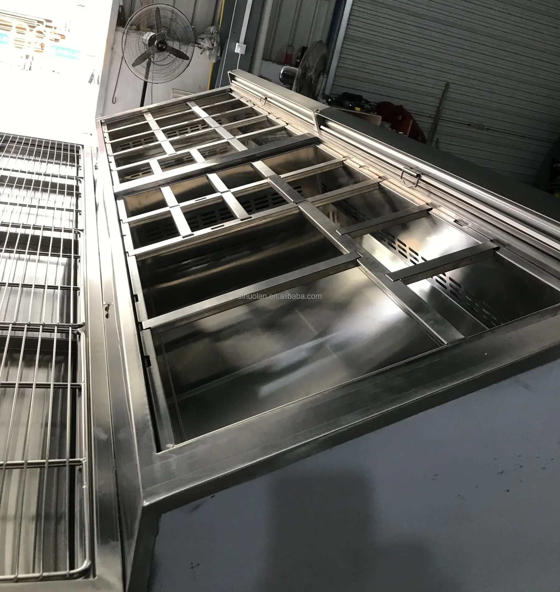 Two Compressors Commercial 1/2/3 Door 2/4/6 Drawer Refrigerator Salad Sandwich Pizza Prep Table