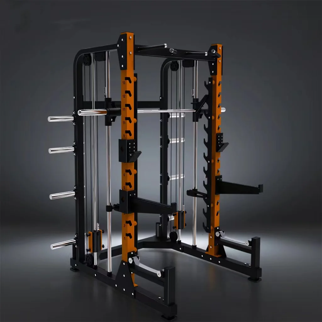 Factory Hot Wholesale All In One Commercial Comb Trainer Home Fitness Equipment Power Multi Functional Squat Rack Smith Machine