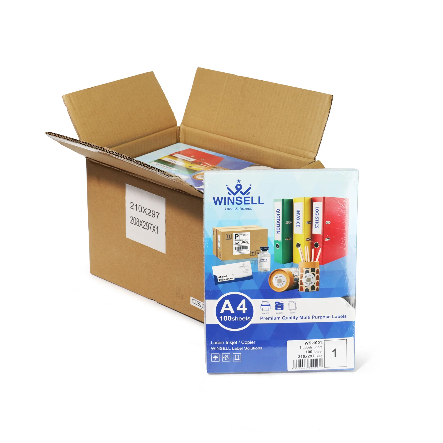 FBA Adhesive Label Paper A4 Self-Adhesive Barcode Sticker for Shipping Labels