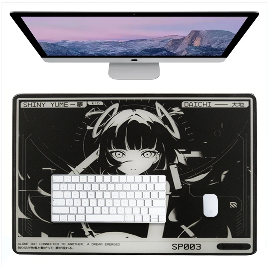 Thick Edge Washable Waterproof Premium-Textured XL Extended Large Big Non-slip Nature Rubber bottom Glass gaming mouse pad