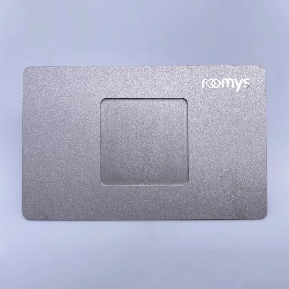 Engraving stainless steel NFC metal card Customized NFC metal ID card Blank silver metal business membership card with chip