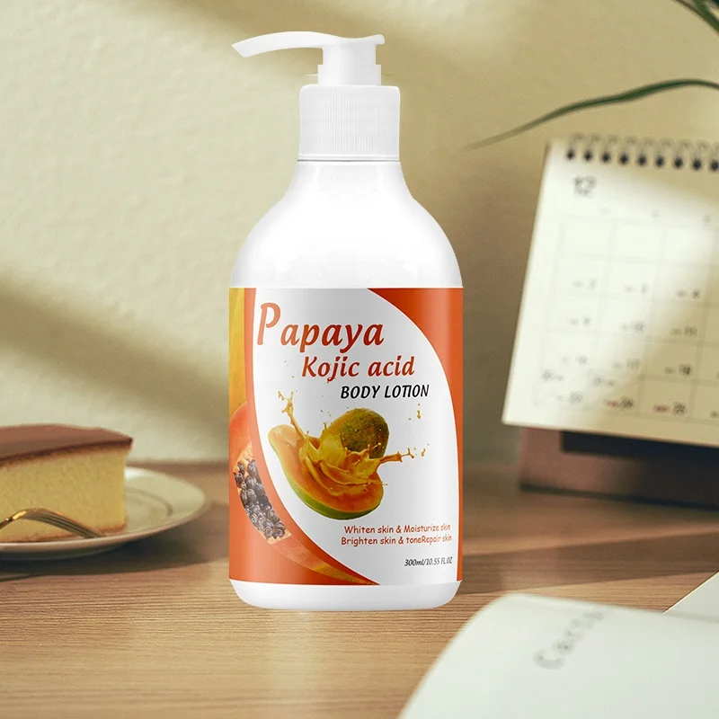Lighting Vitamin E Kojic Acid Papaya Body Whitening Lotion Moisturizing Papaya Lotion For Black Skin