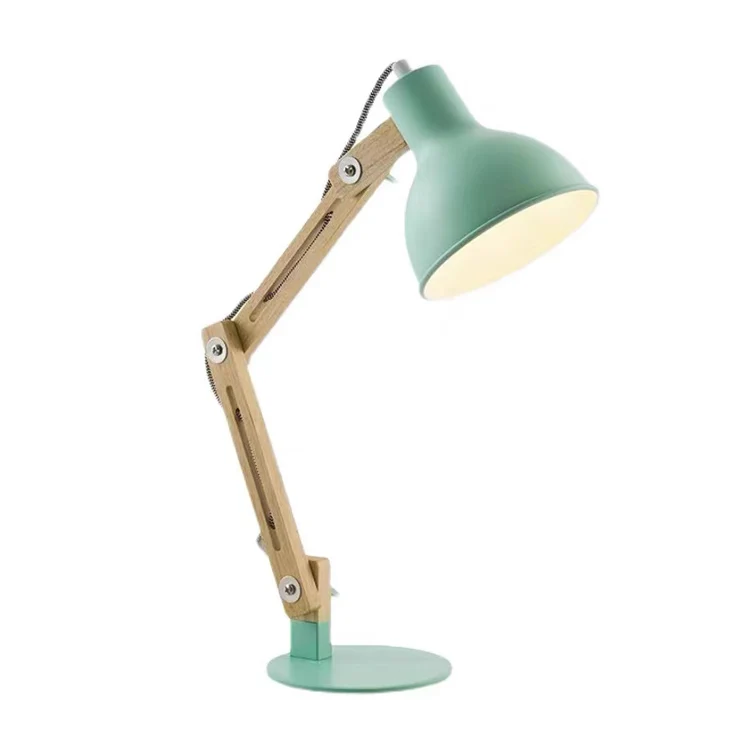 American style long arm folding telescopic work and study LED desk lamp