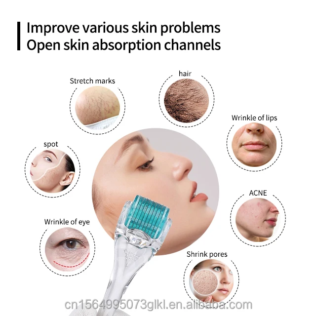 skincare beauty equipment Stainless steel 540 derma roller for hair regrowth