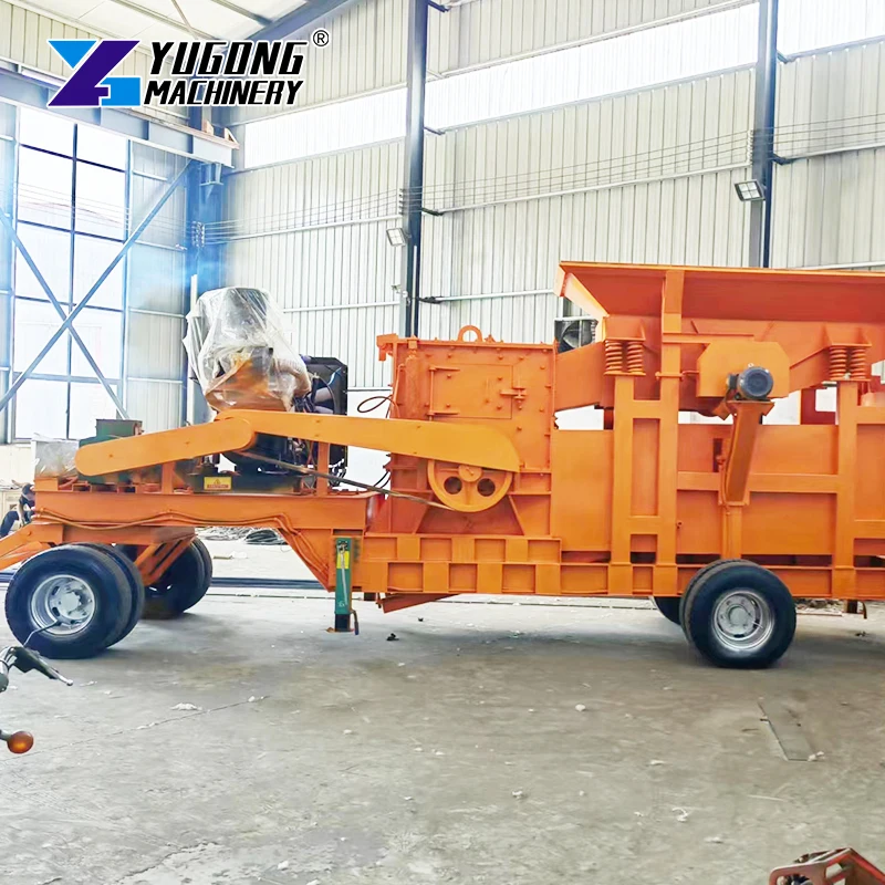 Stone Mobile Crushing Plant Mobile Crusher Station for Rubble Sand Making Machine