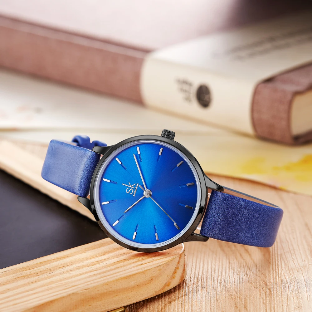 Shengke Fashion Women Watches Leather Strap Luminous Dial Female Wrist Watch Luxury Ladies Quartz Watch Custom Logo
