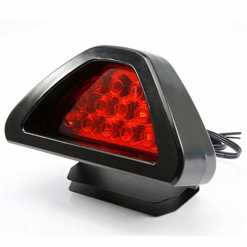 Car Light Universal Style 12 LED Red Rear Tail Third Brake Stop Safety Lamp Light Car Red Strobe Fog DRL Flash Flashing