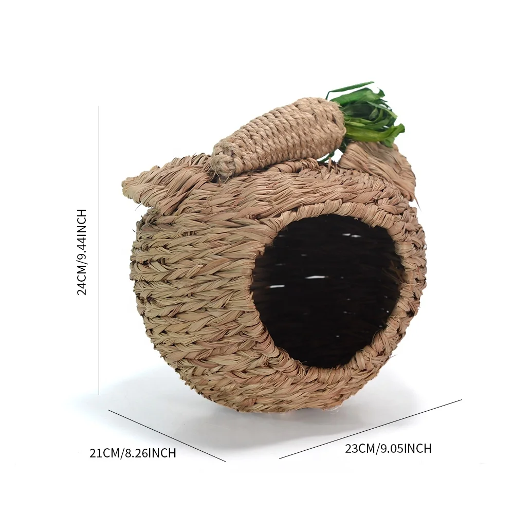 The New Chinchilla Guinea Pig Rabbit House of Chewing Grass Nature Reed Nest Handmade