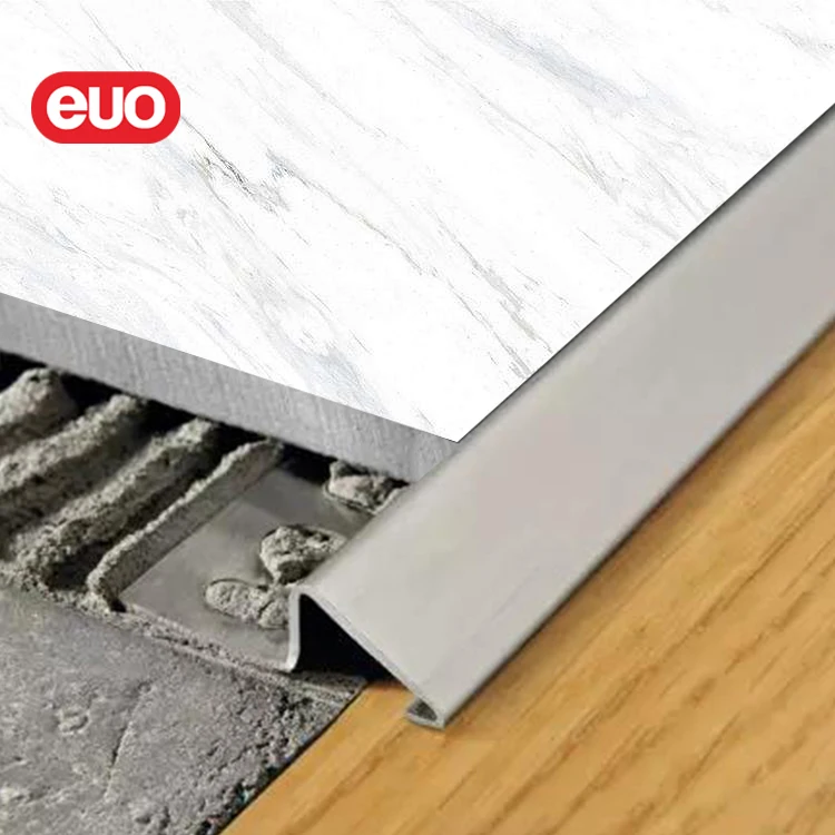 euo Metal transition strip for floor tile and carpet stainless steel Tile Cover Strips