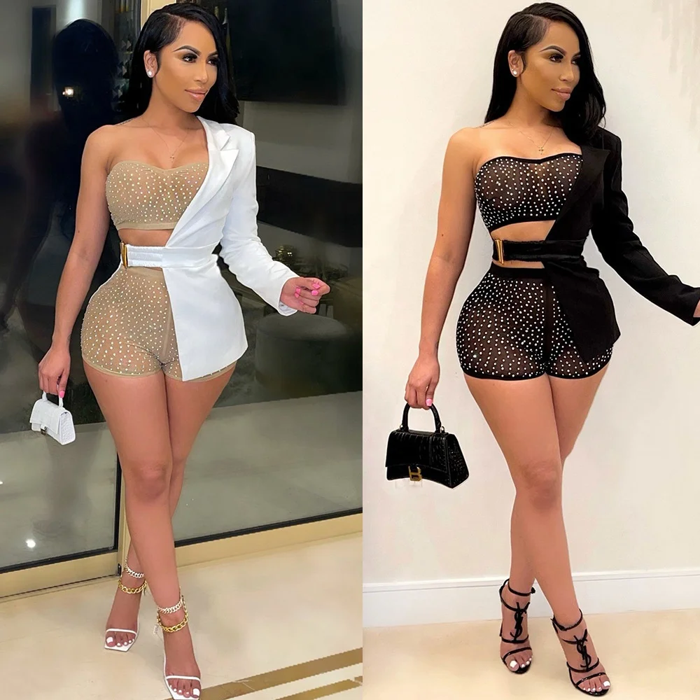 
sexy Summer Sexy Two Piece Pant Set Custom Autumn Elegant Long Sleeve Female Ladies Women Blazer Suits 2 Piece Sets Cloaks Coats 