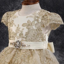 Designer Baby Clothes Girls Formal Dress Tulle Flower Baptism Special Occasion Birthday Christening Gowns 0-24 Months