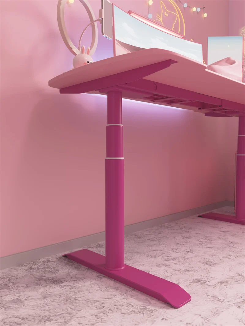 Top Quality adjustable height table fiber tabletop gaming Table Lift Office furniture workstations Smart Desk With Dual Motor