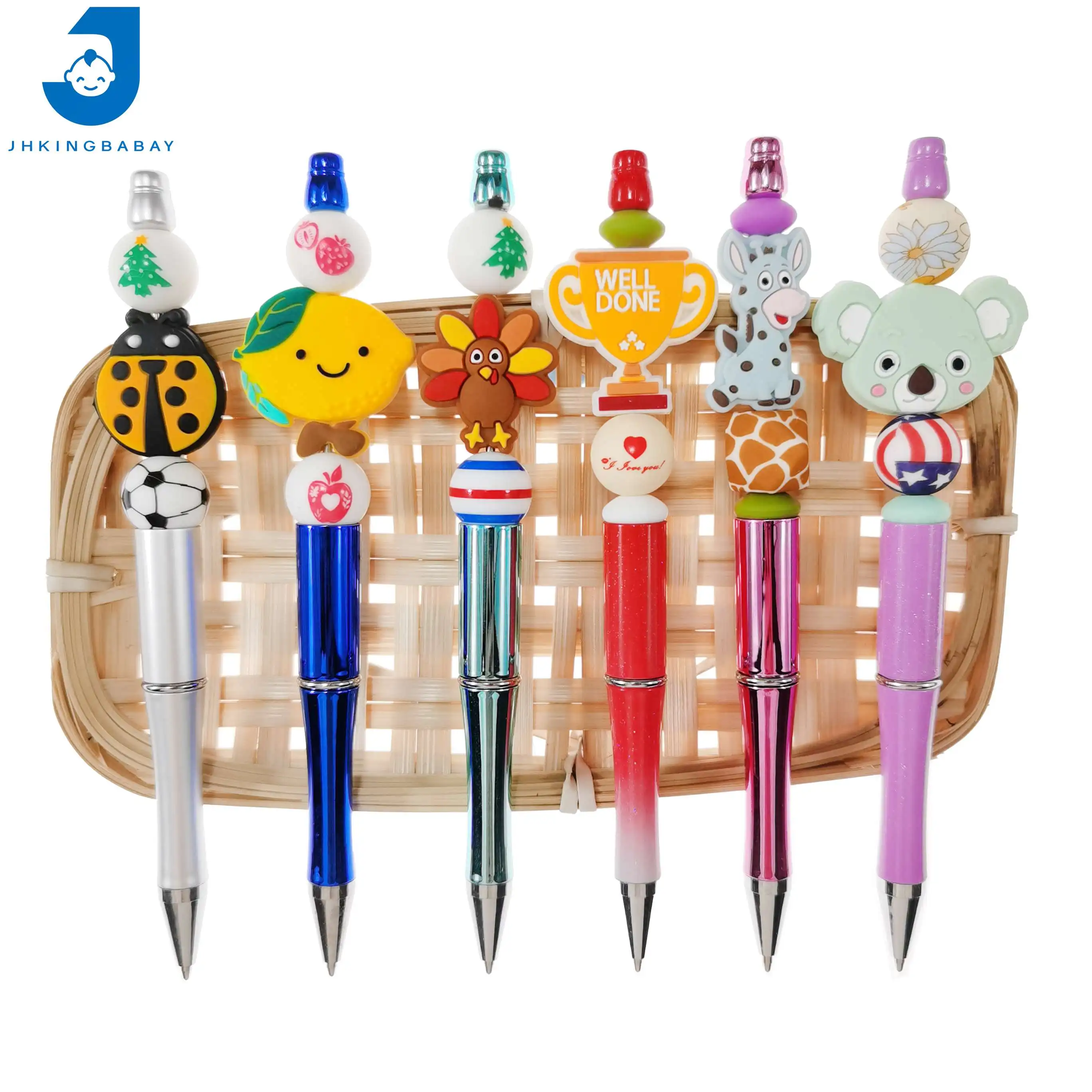 Surprise Price Plastic Diy Bead Pens Black Bead Pen Kit NO Beadable Pens Beads