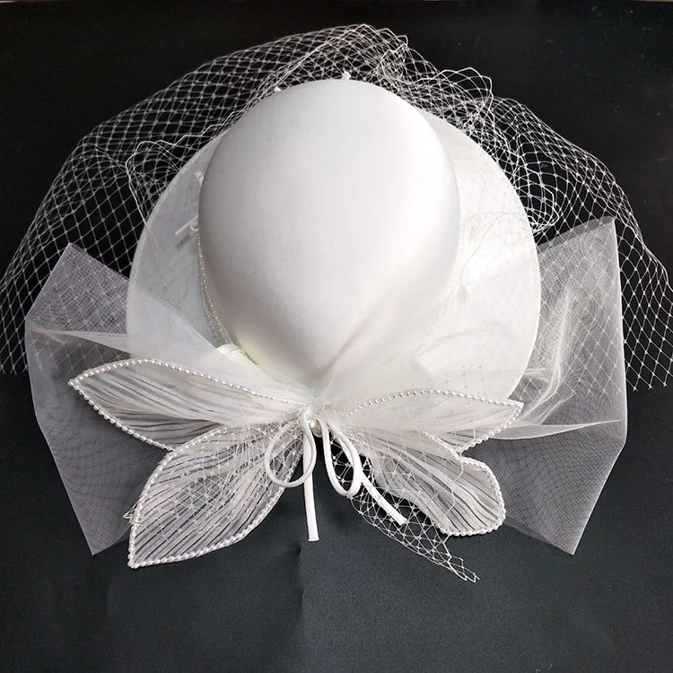 
Hm359 New Design Factory Price Ready To Ship Sinamay Wedding Hats Church Party Hat For Bridal Bridesmaid 
