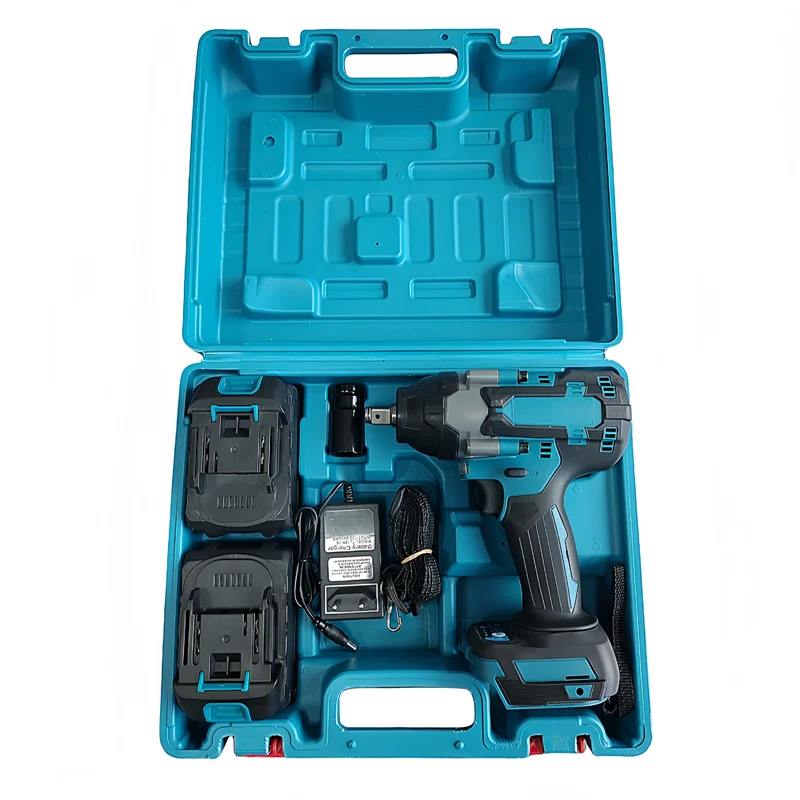 Industrial Grade Cordless Brushless Impact Wrench 21V 2x4.0A 1 Inch Heavy Duty Pneumatic Torque Wrenches Power Tool set