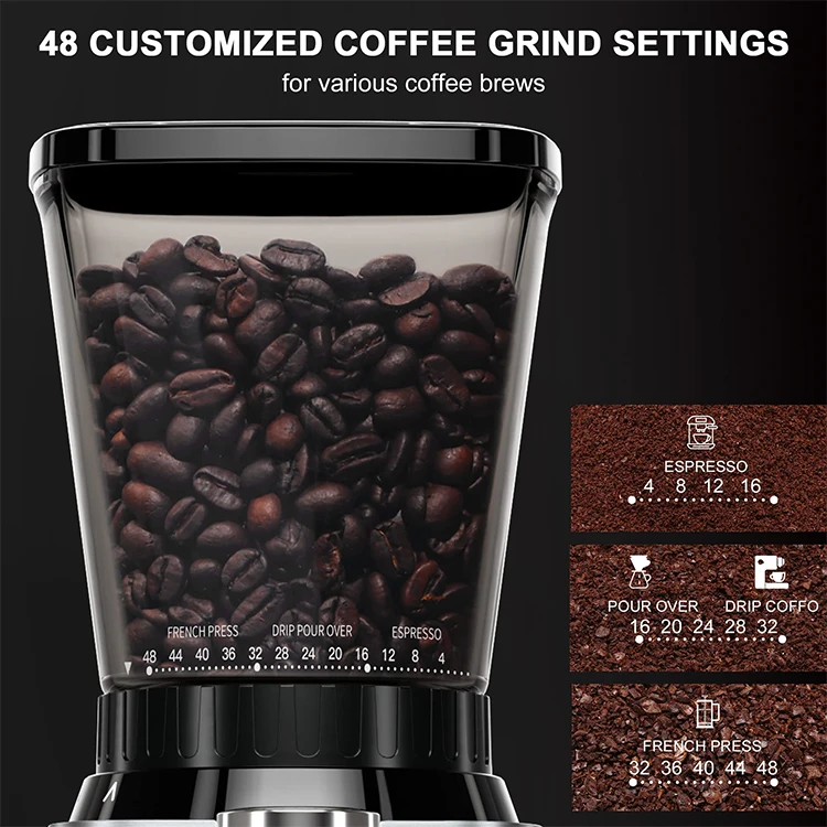 Professional conical burr coffee grinder machine buy grinders and accessories commercial coffee bean grinder