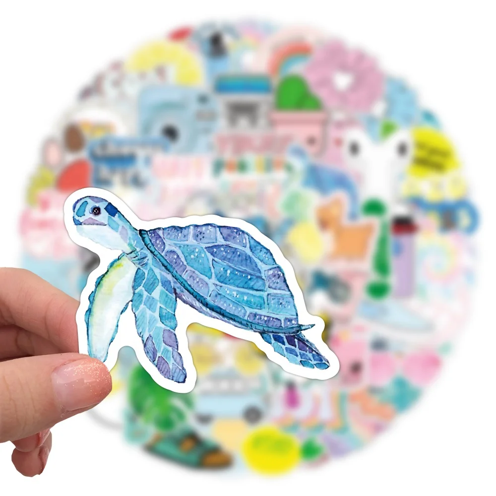 100pcs sticker packs small fresh waterproof PVC graffiti VSCO random stickers for diary cup skateboard luggage wall decal