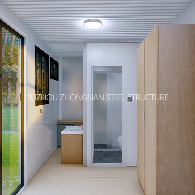 40ft mediterranean style prefab flat pack container home cheap price prefabricated shop modular house for malaysia