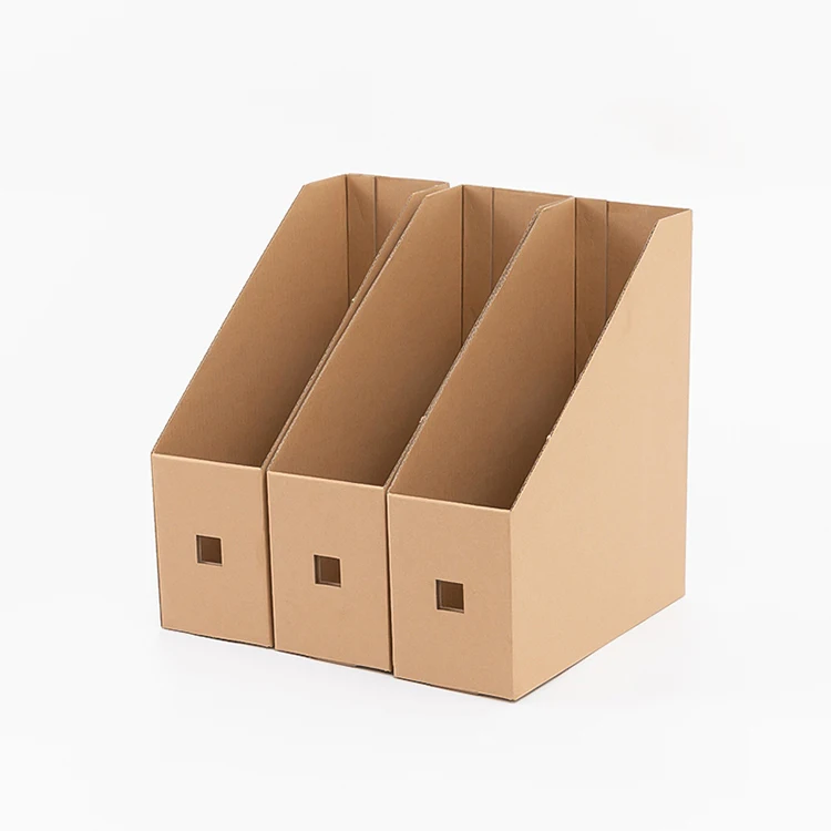 
A4 Kraft Paper Cardboard Desk Document File Holder/Magazine Rack Office Storage Organizer Box 
