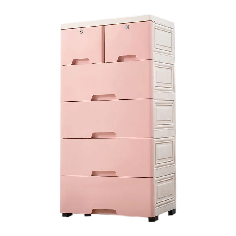 Пользовательский Многофункциональный многоуровневый ящик для гостиной пластиковый шкаф хранения 5 ящиков с колесами