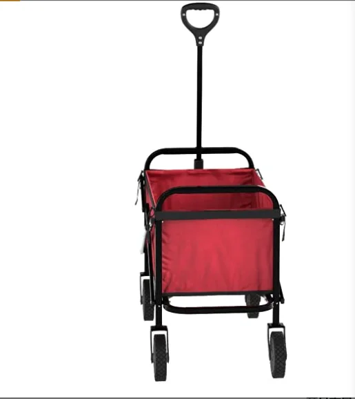 Multifunctional Folding Wagon Outdoor large capacity trolley,Heavy duty transport cart with four wheels