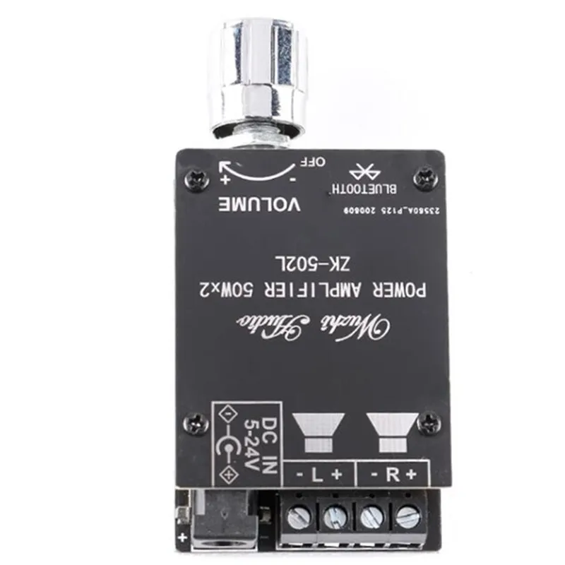 MINI BT 5.0 Wireless Audio Digital Power Amplifier Stereo Board 50Wx2 Bt Amp Amplificador ZK-502L