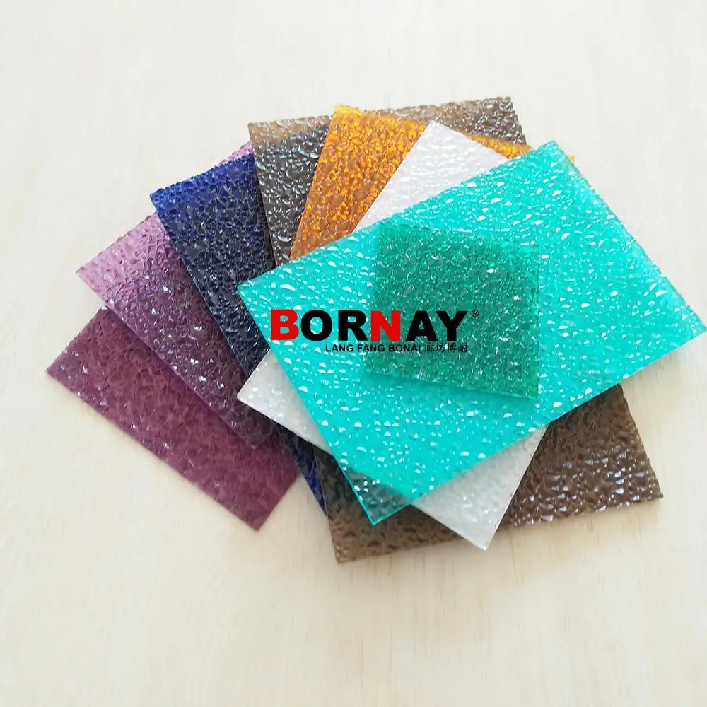 langfang bonai  Solid Sheet Colorful UV layer 100% resin solid polycarbonate panels clear sheets price list