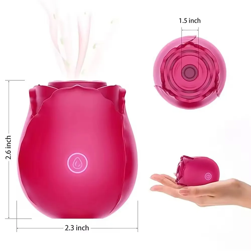 Wholesale nipple clitoral sucking vibrating personal massager adult sex toys juguete sexual sucker rose vibrator for women