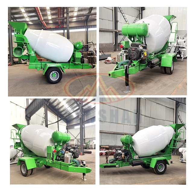 4 Wheel Trailers 1 Ton 2 Ton Strong Box Bulk Cement Concrete Mixer Tanker Semi Trailer