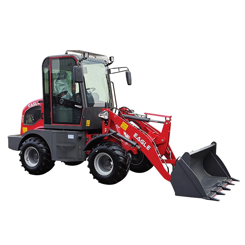 Top Brand Hot Sales 0.8 Ton 1ton Mini Loader Machine 4x4 Wheel Front End Loader For Sale