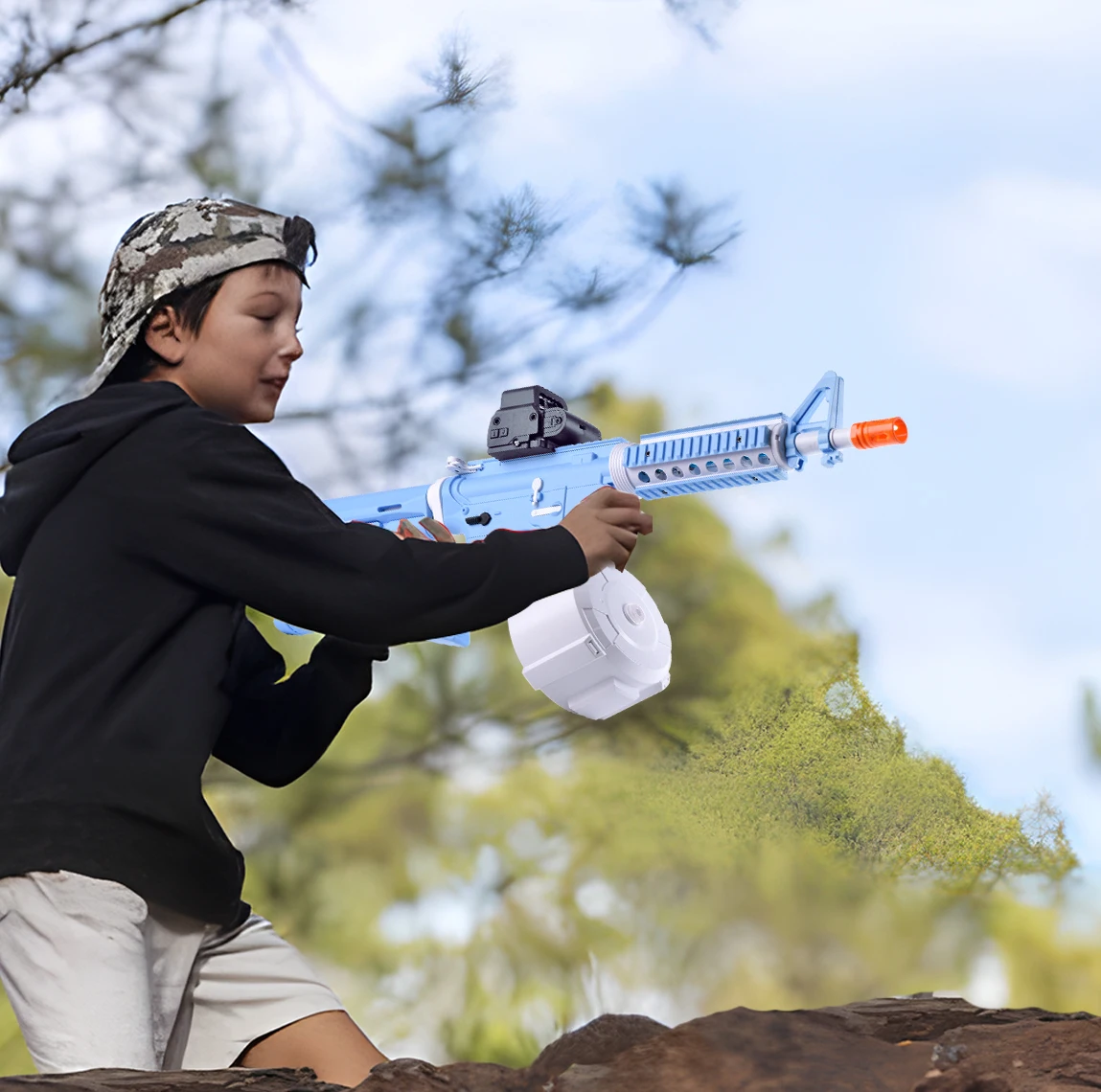 M416 Round cartridge Electric Gel Ball Blaster Toy Gun water gun for Kids for Children