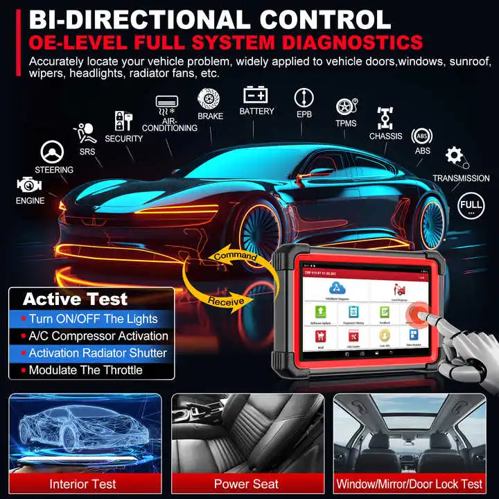 LAUNCH X431 CRP919E BT Code Reader CANFD DIOP ALL System Diagnostic Tools Europe Version ECU Coding OBD2 Scanner