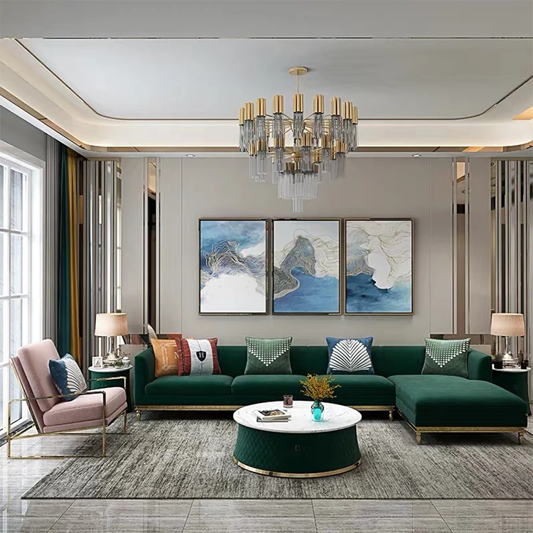 custom modern new outdoor patio mini small living room wooden corner sectional sofa set with metal legs