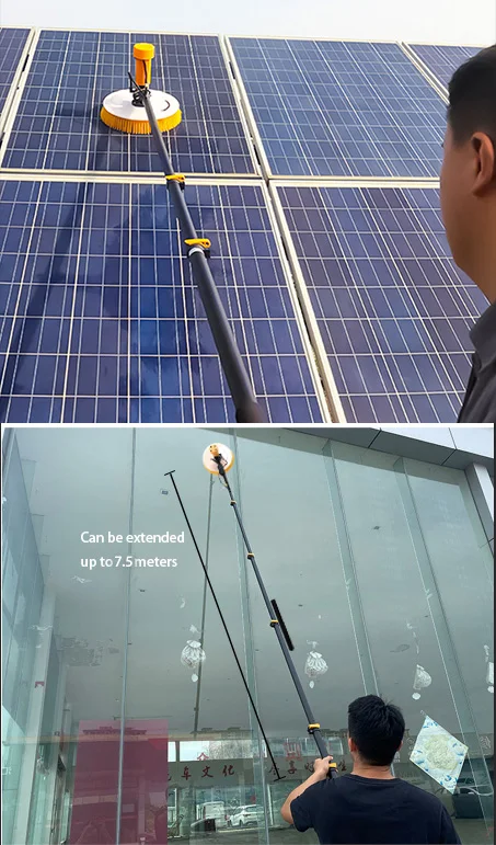 window cleaning pole brush portable glass cleaning machines solar panels cleaning brush
