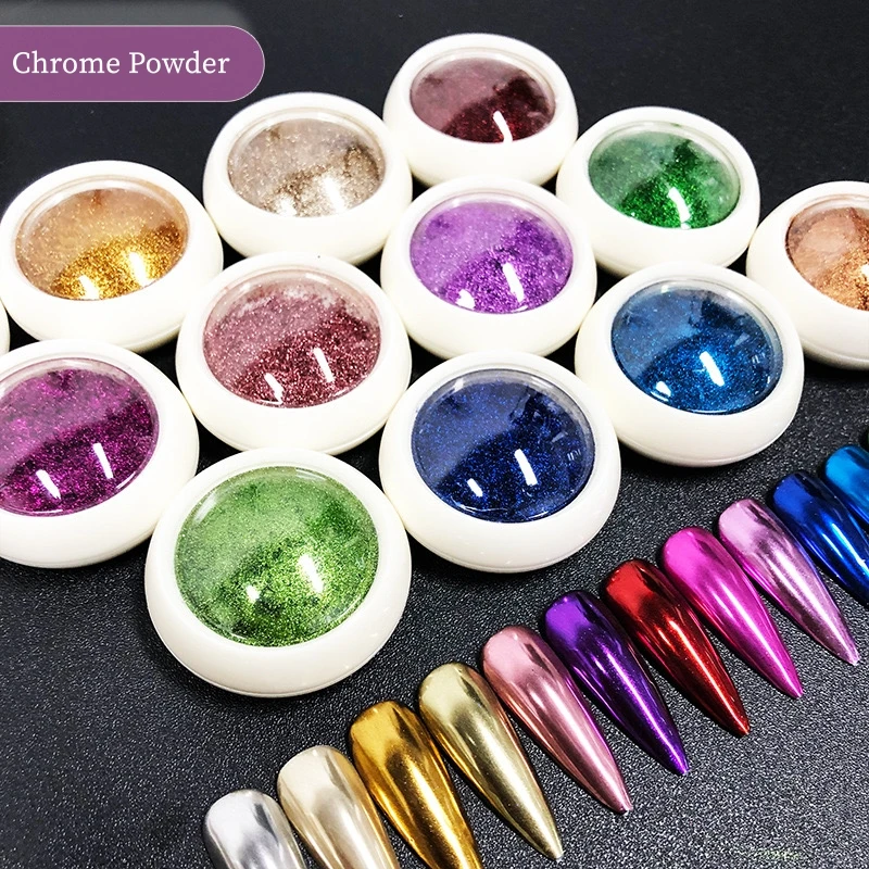 Bellinails12 Colors Mirror Powder Collection Nail Chrome In Bottle Mirror Effect Pigment For Nail Art