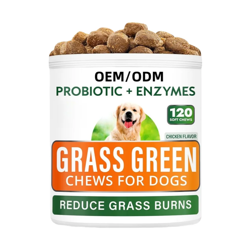 OEM Grass Green Soft Chews for  Dogs - Pee Grass Spot Saver Caused by Dog Urine - Gut Health Probiotics & Digestive Enzymes