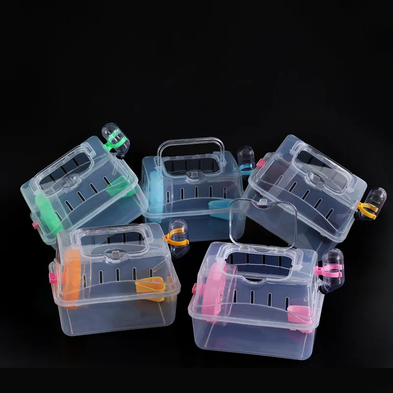 
High Quality Luxury Cage for Small Animals Plastic Transparent Hamster Cage 
