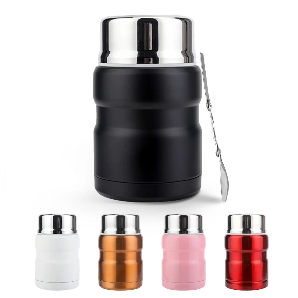 High quality 500ml 750ml Stainless Steel Thermal Food Jar Warmer Food Flask Vacuum Insulated Lunch Box Food Container