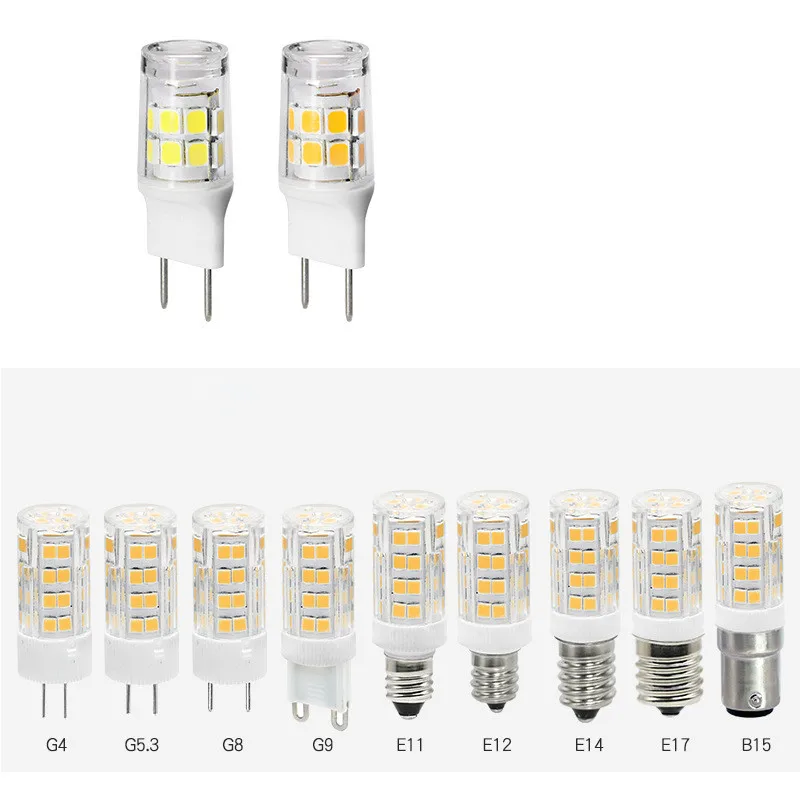 High-quality LED Bulb G4 G8 G9 G5.3 E11  E12 E14 E17 B15 102Leds 76Leds 51Leds 12-30V Universal 110-220V universal